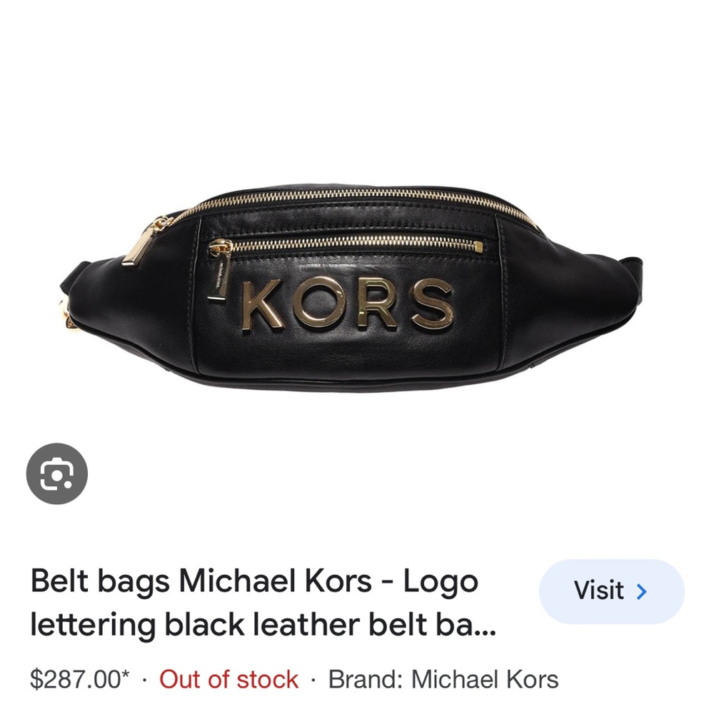 Michael Kors white leather belt bag
